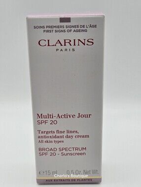 Clarins Multi-Active Jour SPF 20 Day Cream - 15 mL Travel Size - New